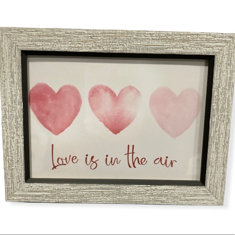 “Love is in the air” Watercolor Hearts Print